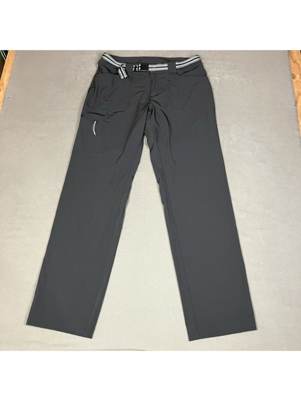 EMS Eastern Mountain Sports Women's Nylon Hiking Pants Sz 6R Cargo Gray Roll Up